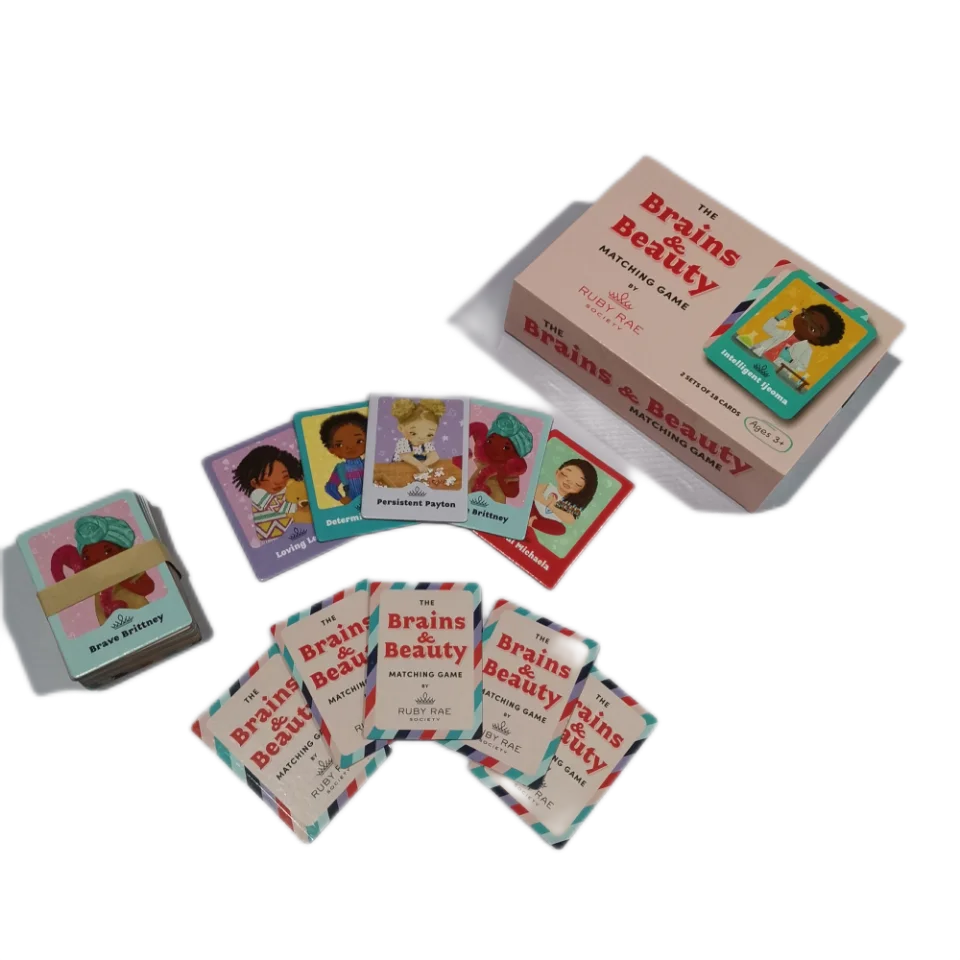 Customized colorful google play game manufacturing  game card printing kids children memory flash card
