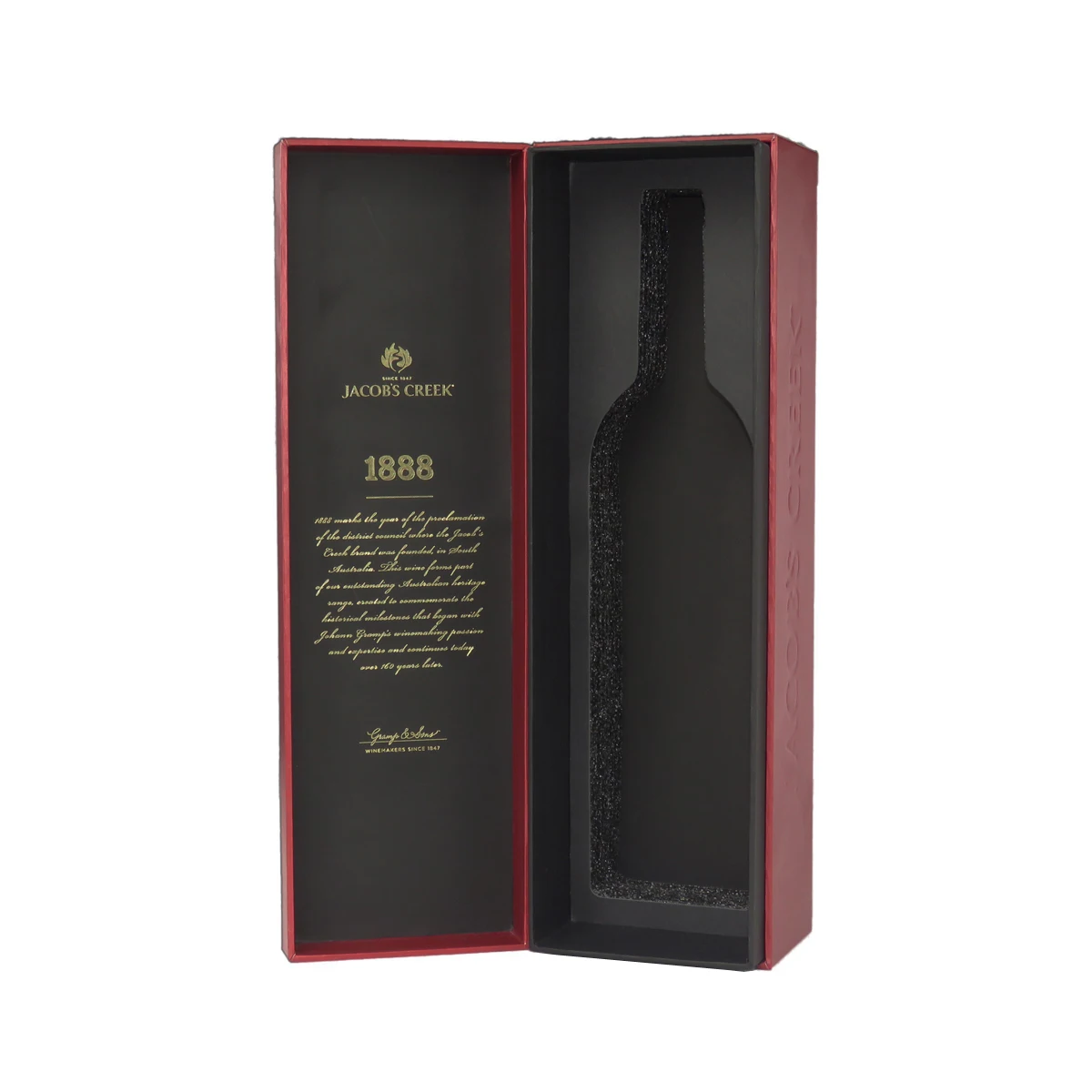 Exquisite Luxury Custom Printed Wine Champagne Whisky Packaging Rigid Paper Box With Eva Foam
