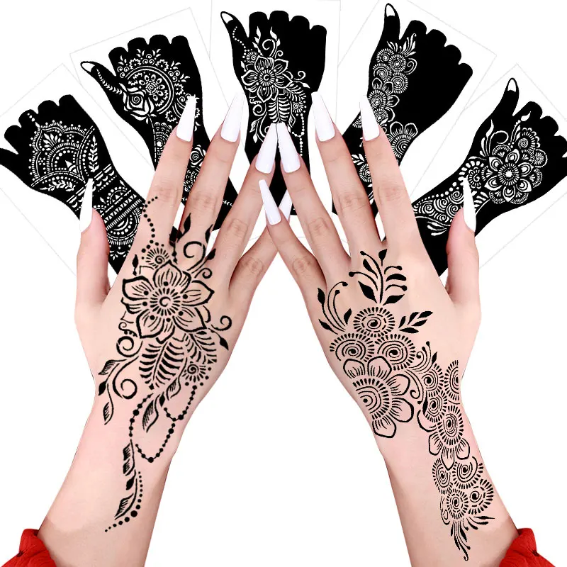 Henna Tattoo Stencils for Painting Dragon Wolf Airbrush Stencil Reusable Glitter Stencil Templates Pochoir
