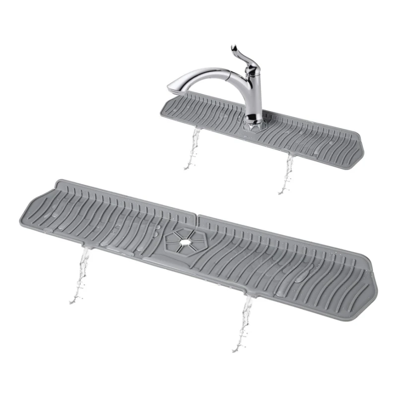 Lifetop Multipurpose 24inch Kitchen Sink Splash Guard Silicone Faucet Mat Splash Catcher Silicone Sink Mat