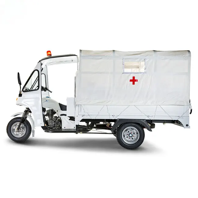 With Stretcher and Nurse Seat Africa Hot Sale 150cc 200cc 250cc Motorcycle 175cc Ambulance Tricycle China