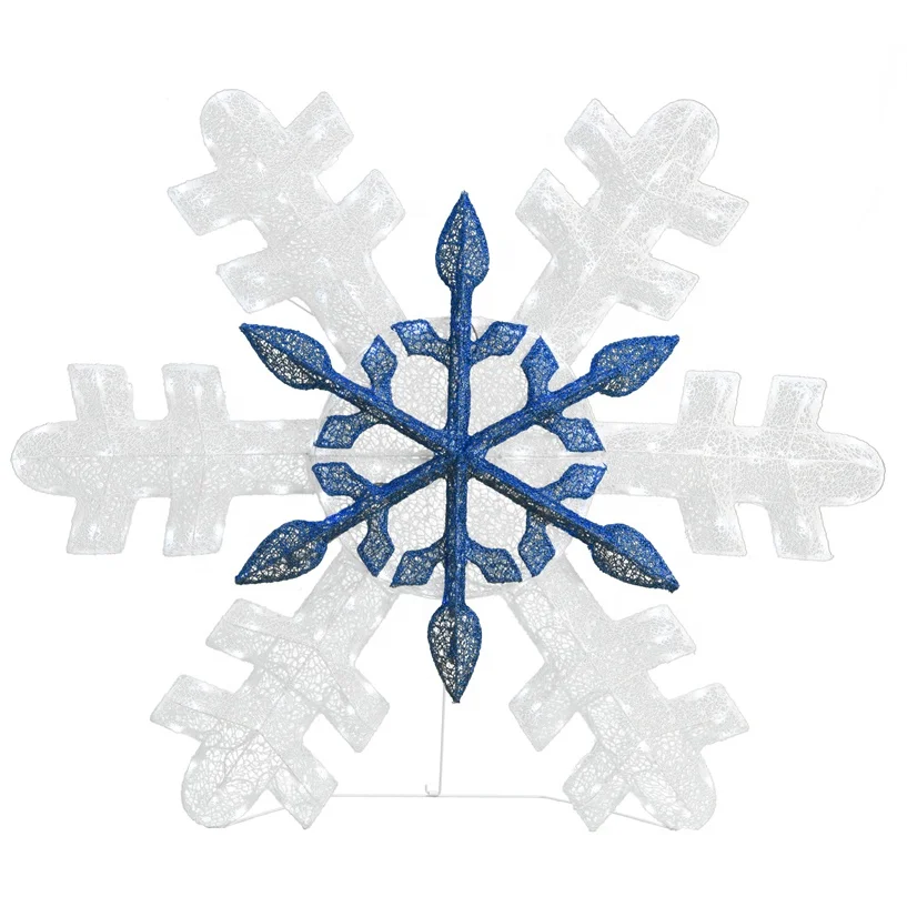 Большие декоративные водонепроницаемые скульптурные огни 36 Вт, наружные освещенные рождественские СВЕТОДИОДНЫЕ снежинки
