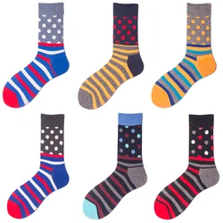 ML-002 Custom Dot Pattern Socks Mens High Quality Socks Cotton Soft Breathable Socks