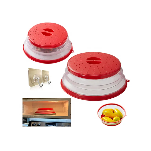Bpa free collapsible microwave food cover microwave cover for food magnetic microwave splatter oven cover