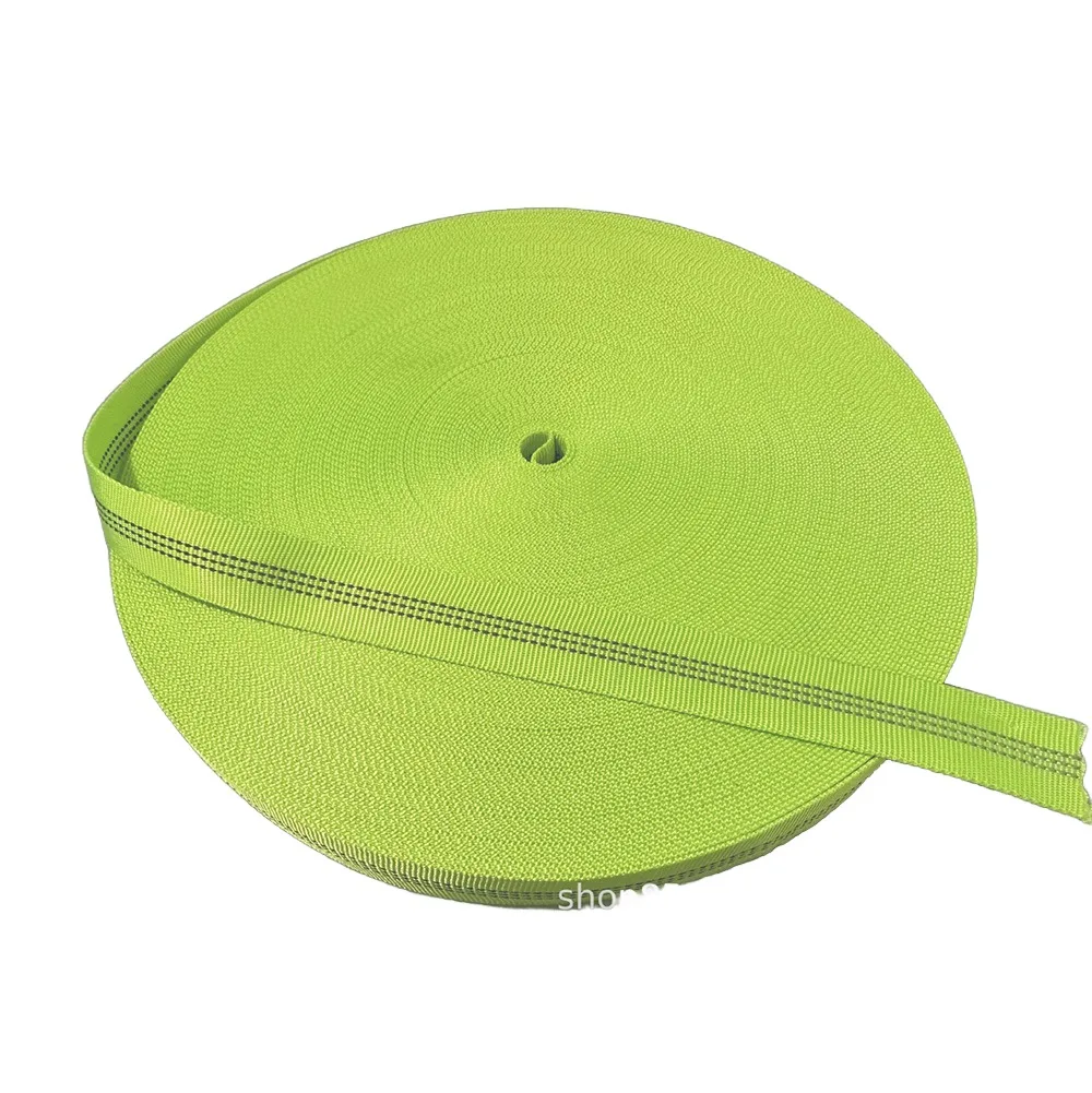 2.5cm nylon double-sided reflective webbing pet leash webbing safety reflective strip webbing