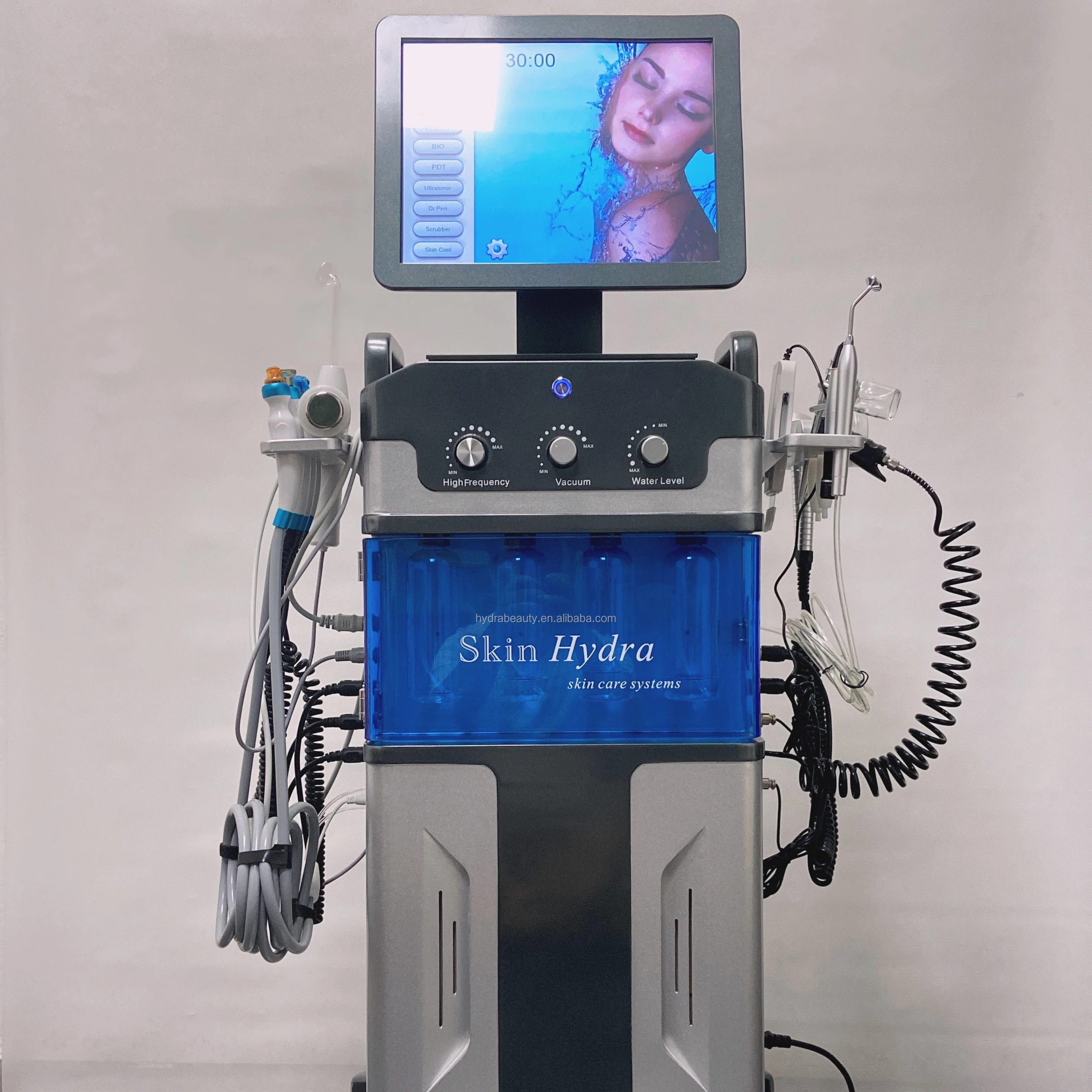 Новинка 2023 г., башенная кромка Hydra/очистка лица MD Elite, система со светодиодной подсветкой/гидро, лимфатический дренаж, машина для очистки воды