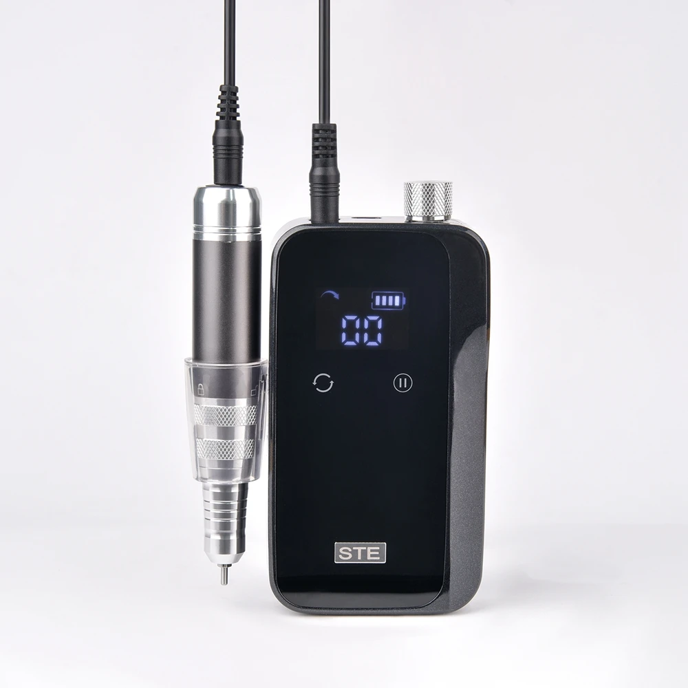 Professional Nail Polisher Drill 35000RPM Electric E-file Cordless With LCD Screen Display Portable Nail Drill Machine