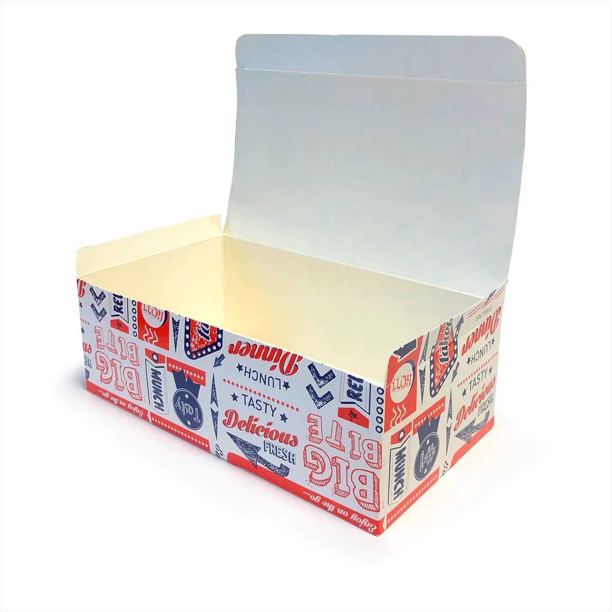 Custom fast food fried chicken nuggets wings takeaway disposable auto lock bottom folding carton paper container packaging boxes