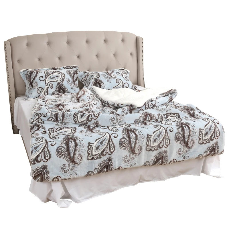 Thickened Comforter Set 3Pc As Seen On Tv Blanket Fluffy Bedsheets Printing Comforter Quilt