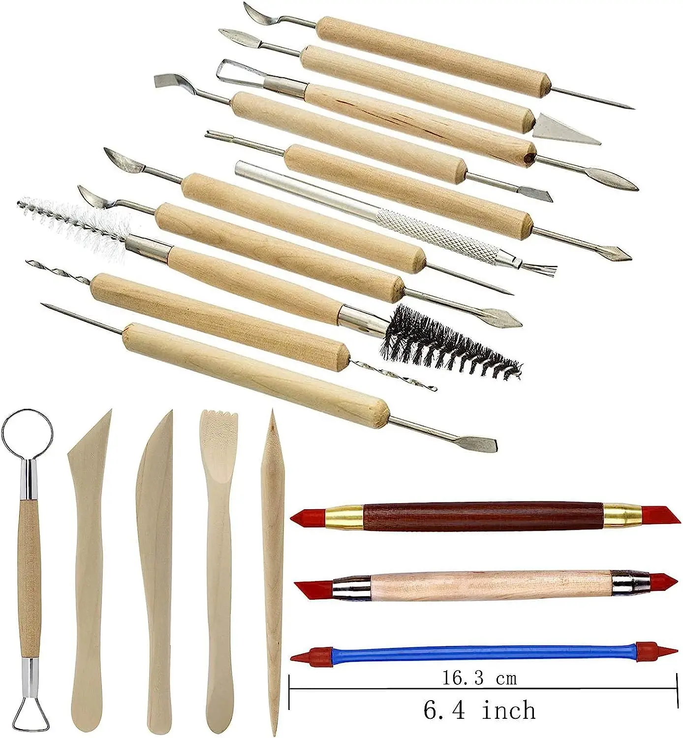 Pottery Sculpting Tools 32PCS Ceramic Clay Carving Tools Set for Beginners Children Students