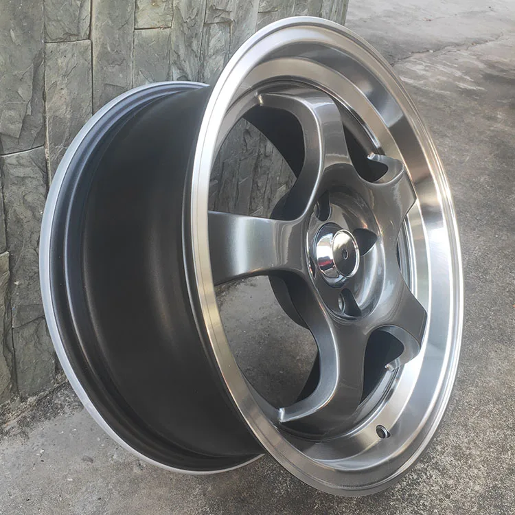 Deep Dish Black Color 15 inch alloy wheels PCD 4x100