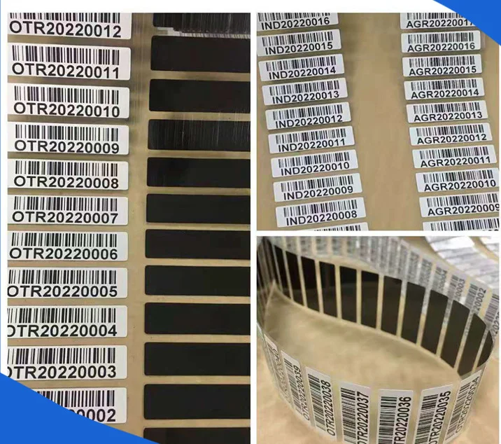 Custom Adhesive High Temperature Resistant Sticker Vulcanized Waterproof Printable Barcode Label for Tire
