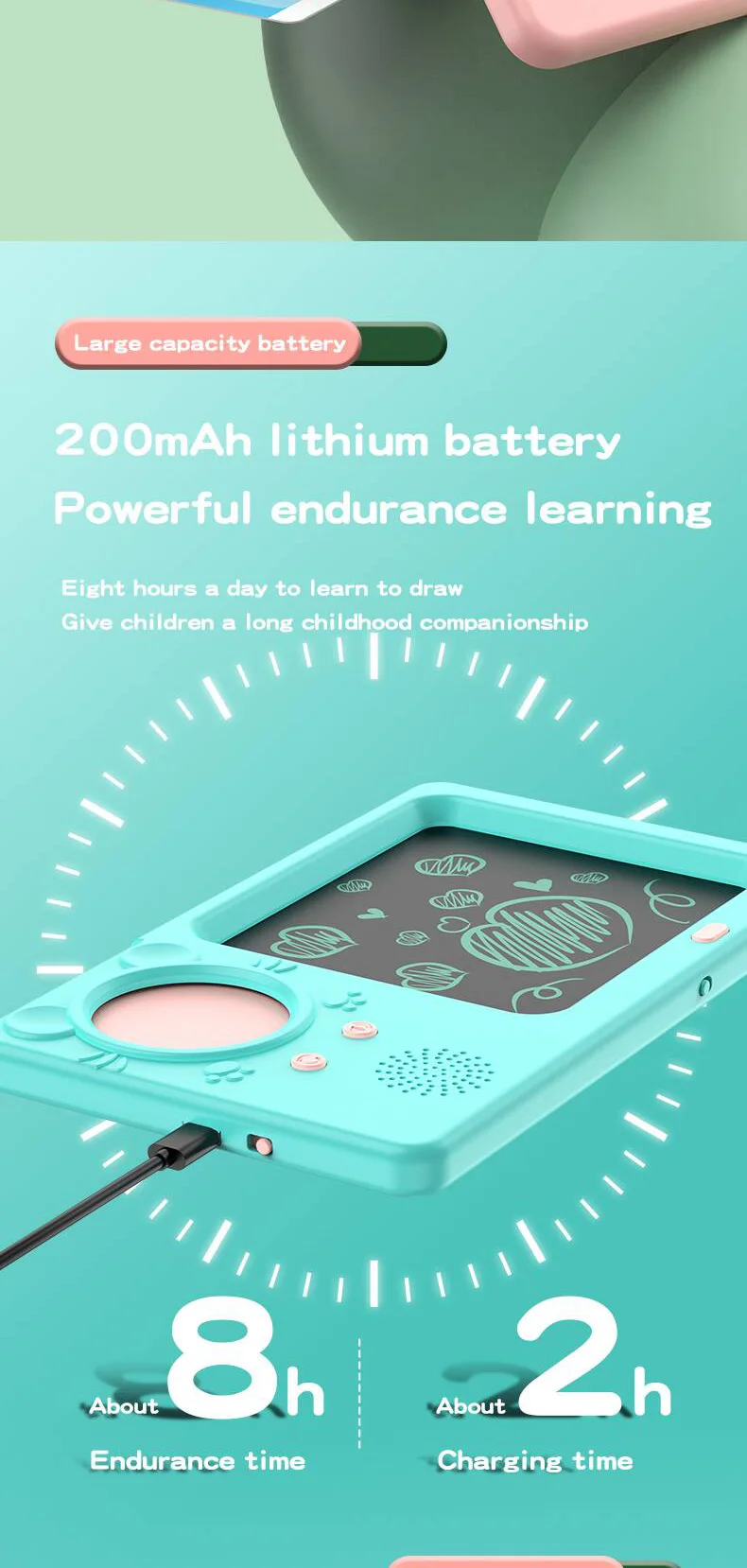 224 Sight Word Education Learning Machine Toy Montessori Drawing Board LCD Writing Tablet Baby Talking Flash Card with 112 Card