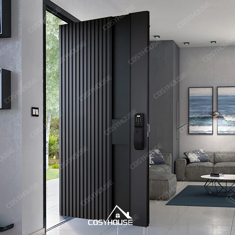 Cosyhouse modern design security exterior doors for houses intelligent anti-theft entrance front door for home Exterior Doors