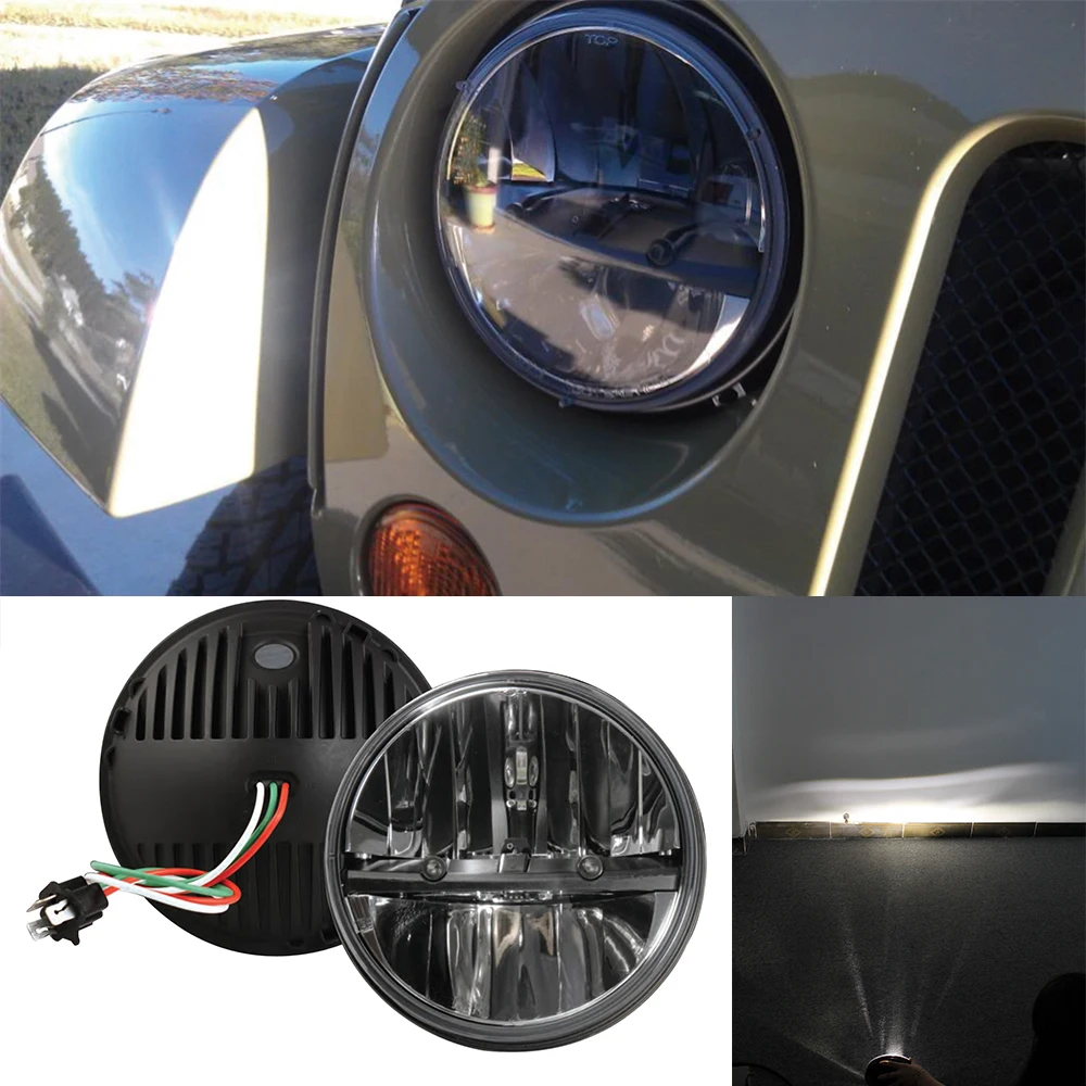 
USA hot selling 7' 7 inch led headlight without DRL with DOT SAE for motorcycle off road 