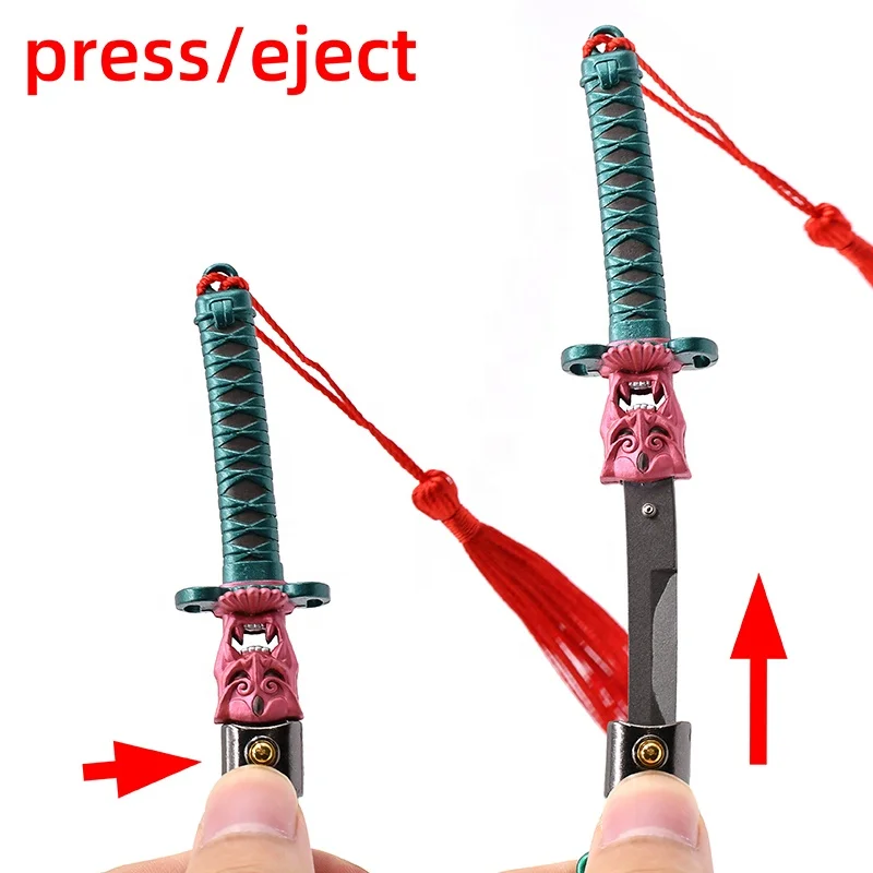 New Design 22CM Game VALORANTS Toys Sword Mini Katana Metal Zinc Alloy Keychain Crafts for Fans