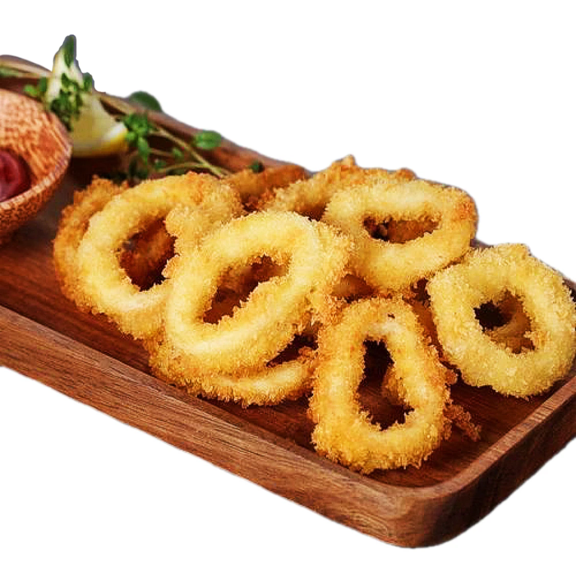 2024 top sale latest cheap and delicious process food fried golden breaded squid ring calamari
