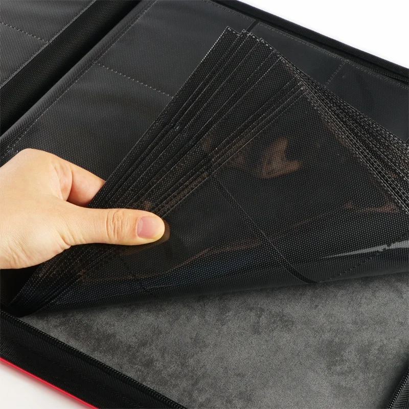 
Zipper Trading Tarot Cards with Book Binder 12 Pocket Leather Album Guangdong Factory PU Leather 9.7*7.2cm High Quality 500 Pcs 