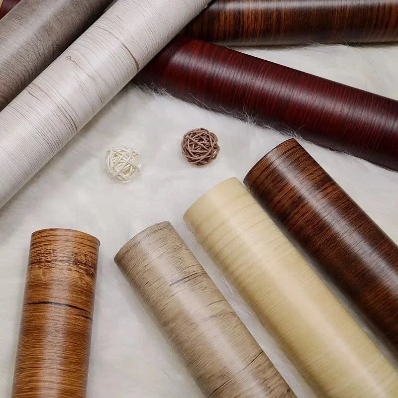 Hot Sale Solid Wood Design PVC Decorative Film in Roll Soft PVC Foil Covering For Furniture Kitchen Cabinet