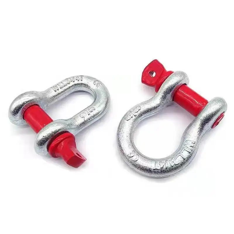 wholesale factory price US Type Heavy duty HDG Steel Galvanized Bow Lifting Shackle with Alloy Safety Anchor Pin
