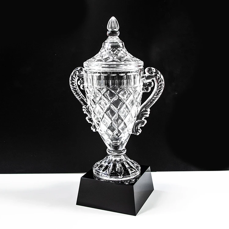 HDW factory wholesale k9 crystal trophy Custom Crystal Award Cup Trophy