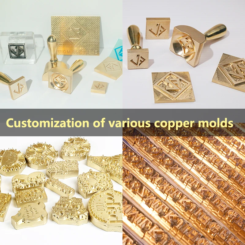 Custom Monogram Letter Gift Brass Letter Stamps Desire Tools Brand Iron Initial Personalized Leather Hot Stamping Machine Mold