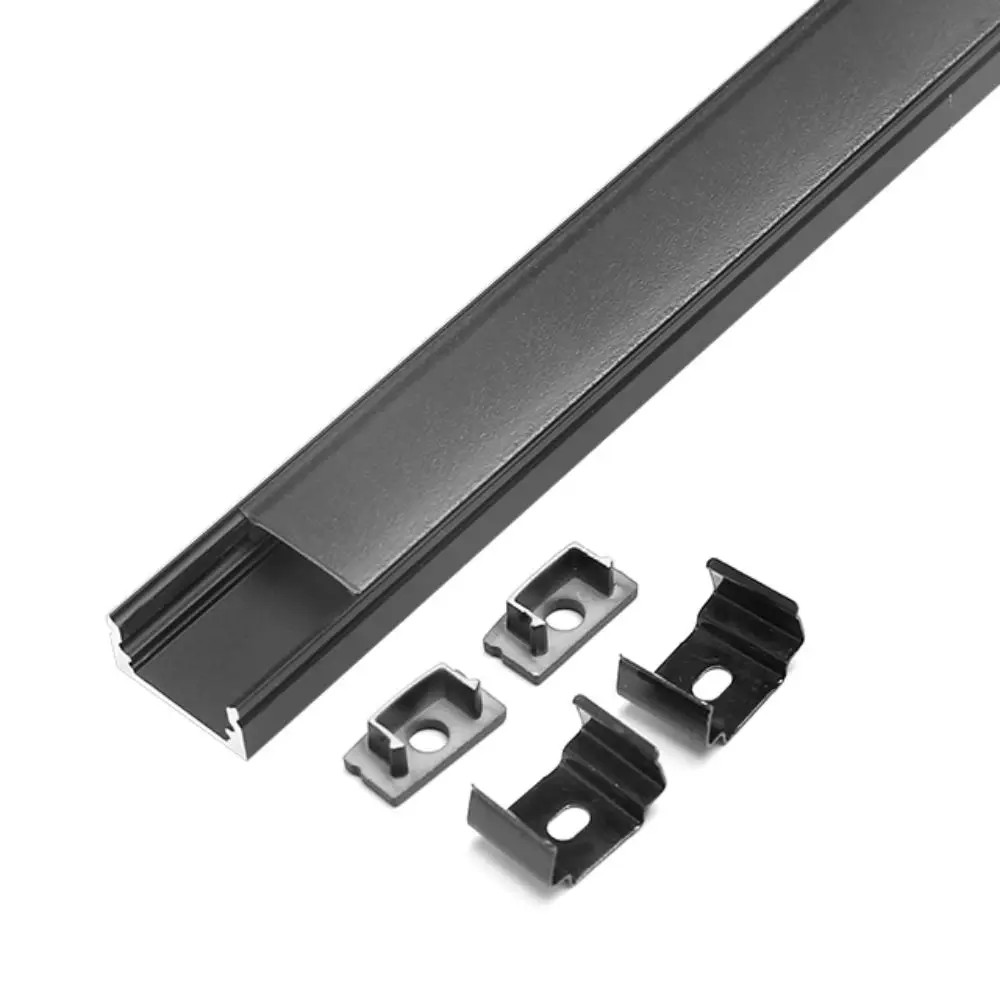 TW1708B black 17*7.8mm for Kitchen Cabinet 30*30mm Plastic Diffuser Surface Mounted LED Anodized Aluminum Profiles