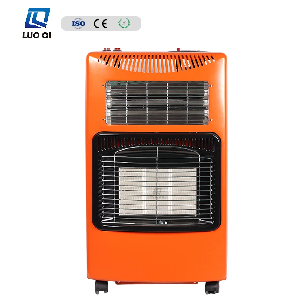 High quality indoor portable gas bedroom heater flame-out protection device easily cleaned ODS 4 wheels gas heater