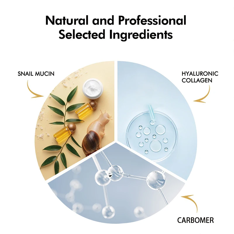 OEM Customize Korean Anti-aging Face Care Moisturizer Snail Protein Soft Beads Essence