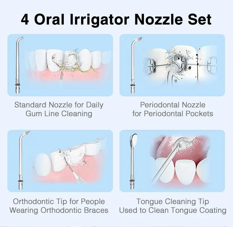 Water Flosser Mini Cordless Portable  5 Modes USB Cable Big Water Tank  IPX7 Waterproof, Home & Travel Oral Irrigato for Cleaner