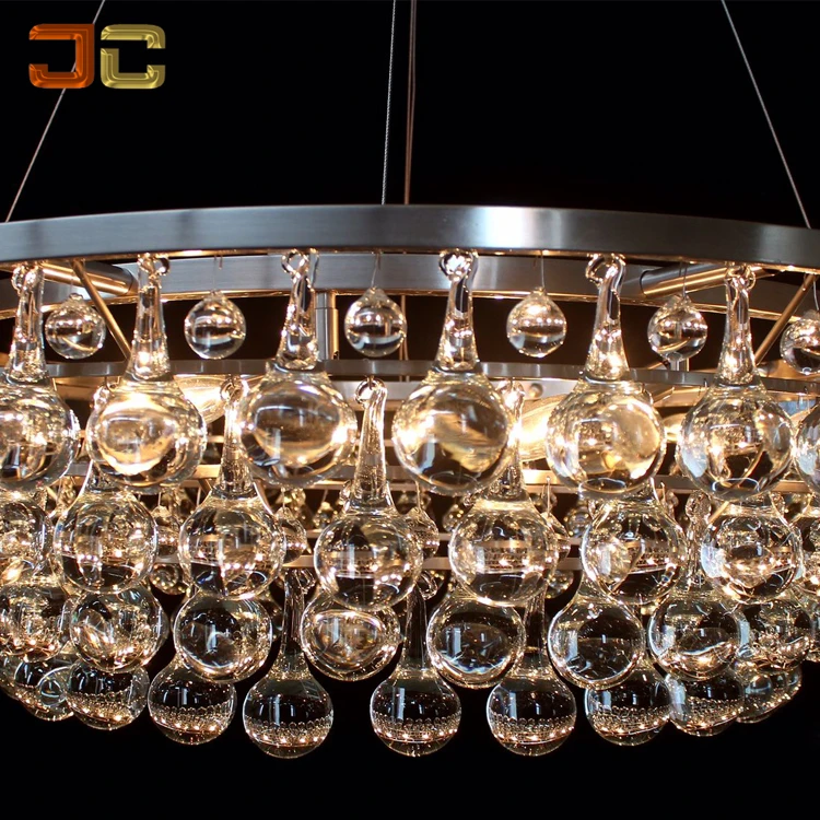 antique brass ball shape crystal drop chandelier for dinning room