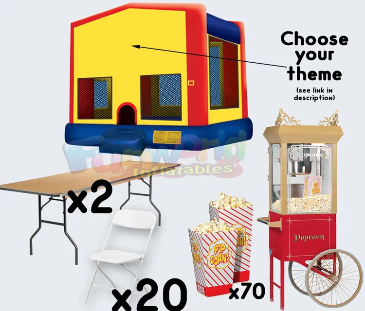 Commercial inflatable water slide combo bounce house carnival suger cotton candy maker machine