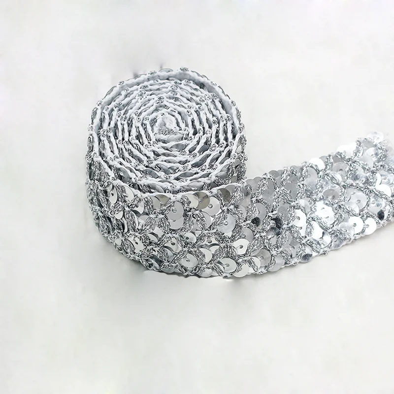 35mm black sewing braided fabric lace for dress metallic tatting trimming diy stage dancewear beaded sequined webbing lace trim