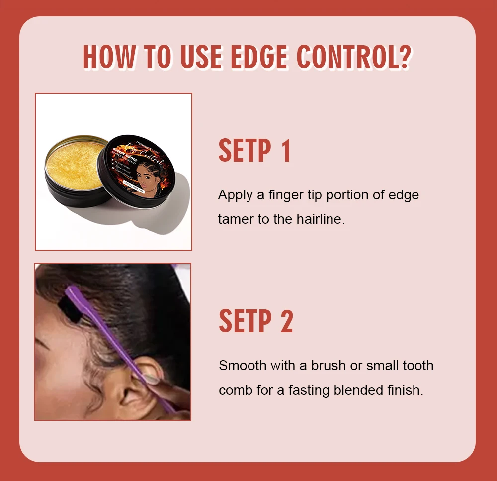 Hair styling pomade extreme strong hold water proof hard edge control beeswax edge control gel vendor private label