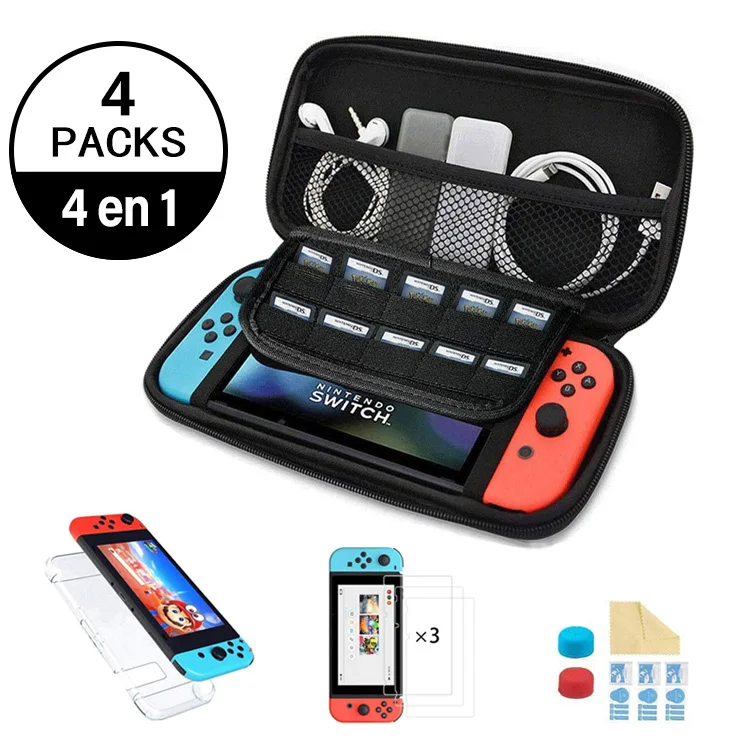 
 Набор игровых аксессуаров 4 в 1 для Nintendo Switch, набор аксессуаров для Nintendo Switch  