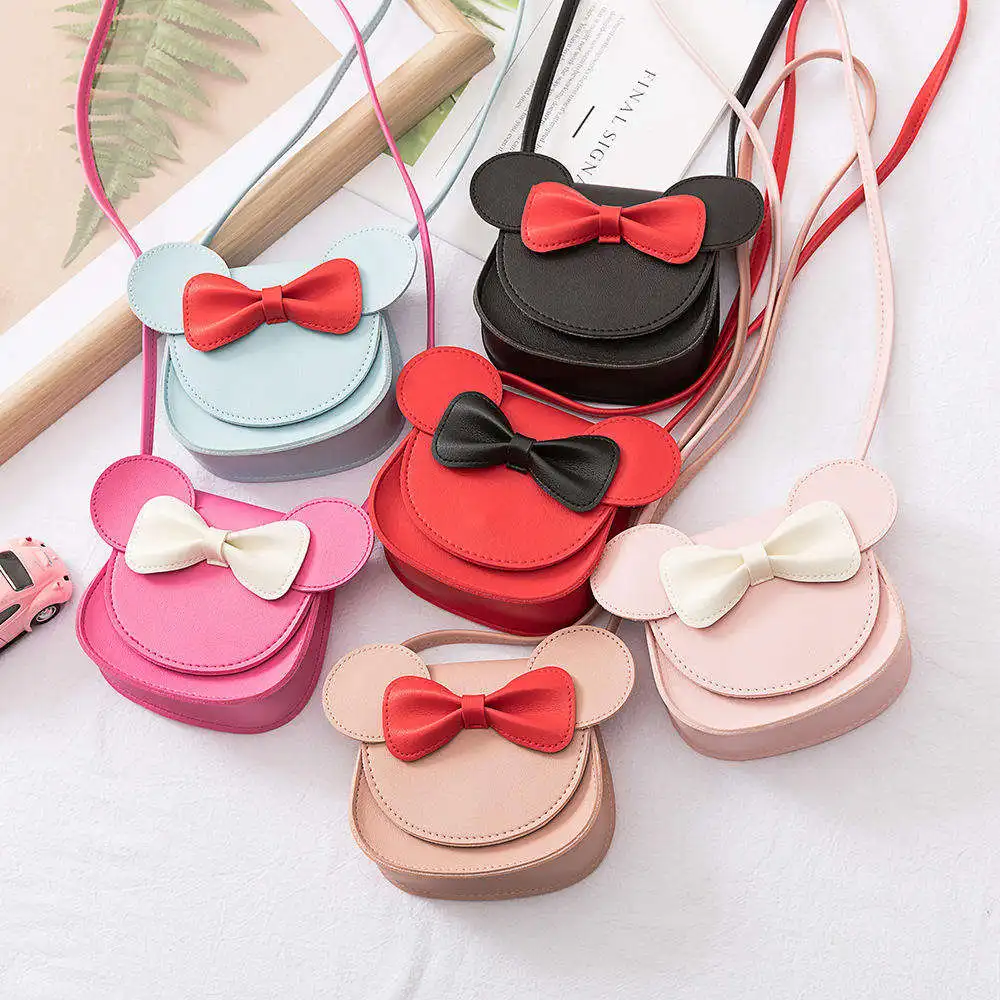 2022 New Design Cute Bow Mini Purses for Girls Cartoon Shape Mini Shoulder Bags