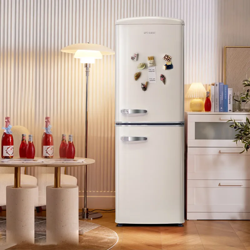 160L Retro Refrigerator MDRF160-RE Bottom Freezer Mechanical Control Manual Defrost High Quality