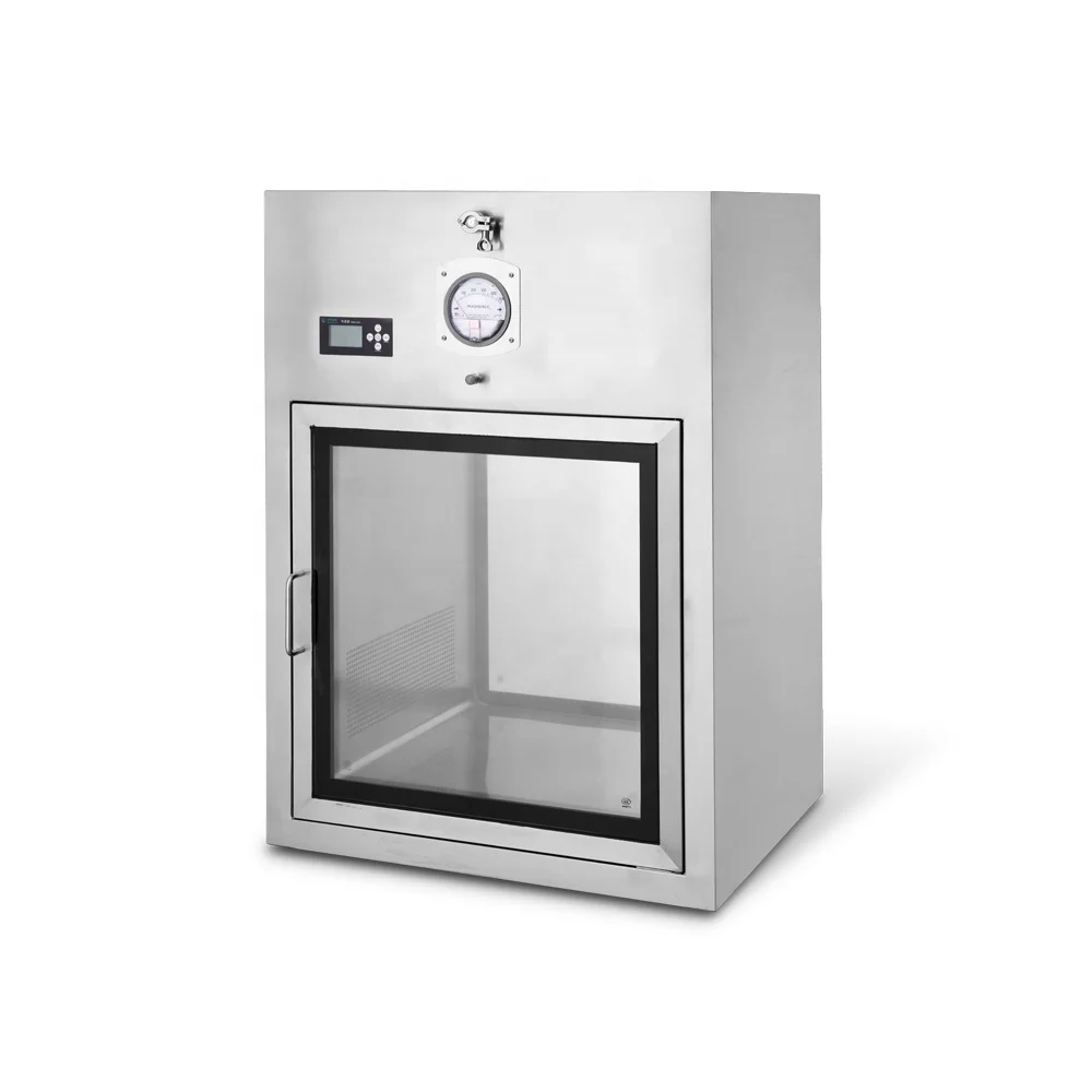 Air Lab Sterilization Laminar Flow Portable Vhp Wholesale Double Door Gmp Area Corner Pass-Through Box For Lab Sterilization