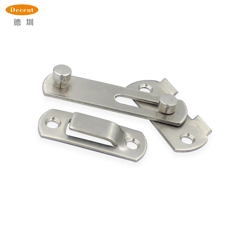 Stainless Steel Door Lock Safety Security  Buckle Metal Insurance Door Bolt