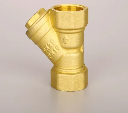 Brass Y Type Strainer Check Valve Strainer with Female Thread 3 Way Valve