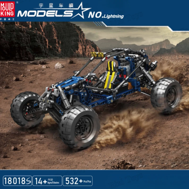 Формовка King 18018S 2024 новый технический автомобиль для скалолазания голубая молния Багги Пластиковые RC игрушки детей строительные блоки Наборы
