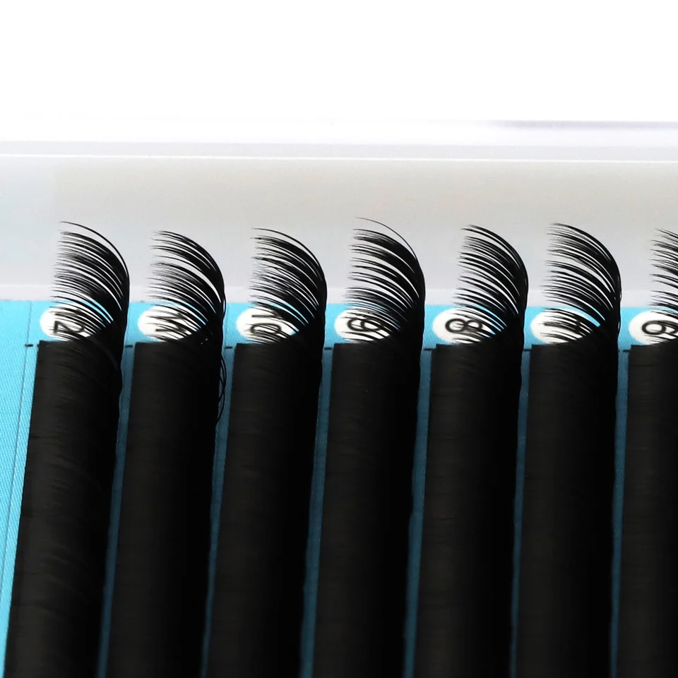 Wholesale price cashmere mink black volume lashes private logo eyelash extension Korean PBT fiber super volume eyelash