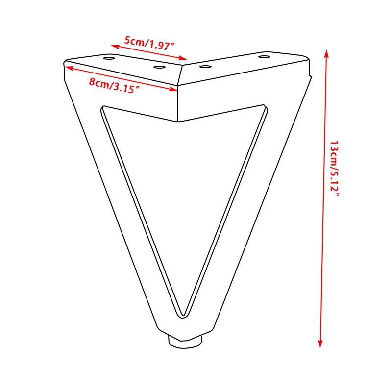 wejoy classic 13cm height golden furniture components hollow metal legs