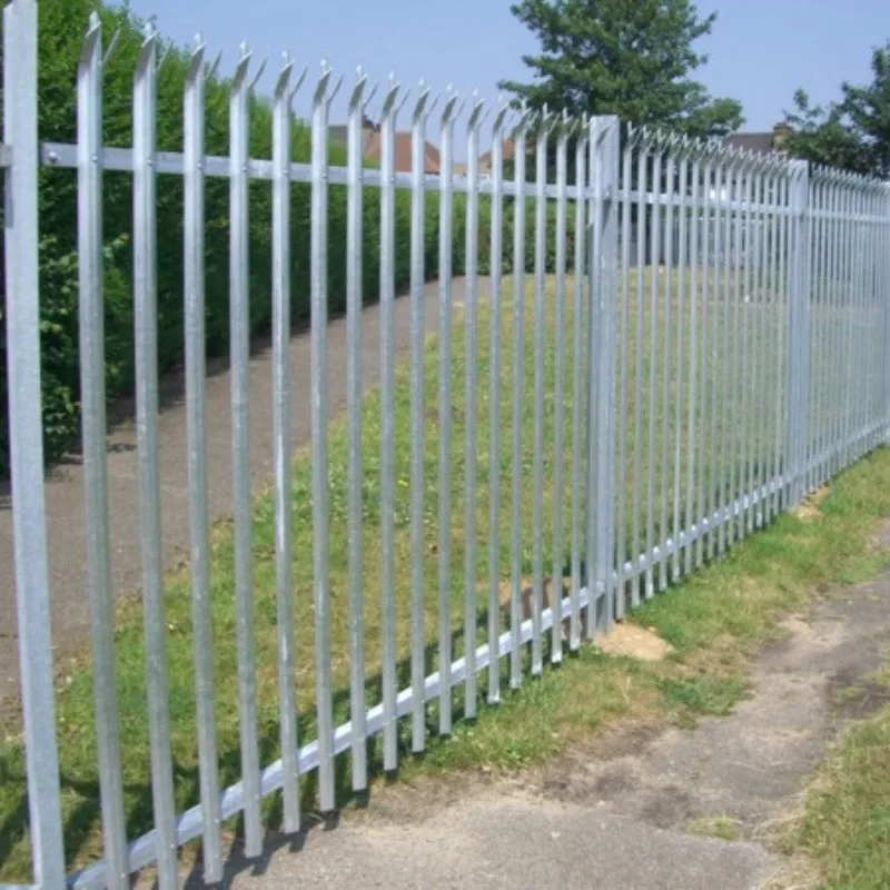Fencing panels steel palisade matting fence design gate posts galvanized metal steel fence poles