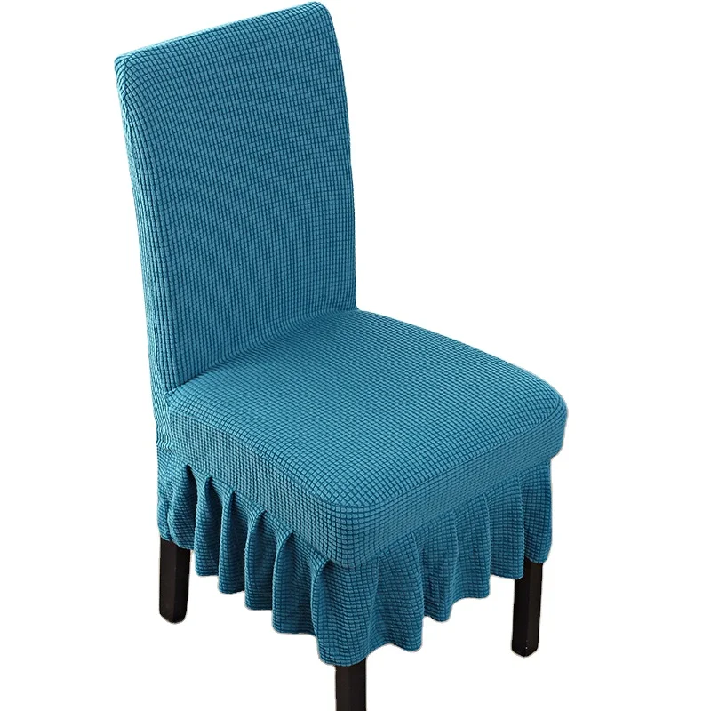 Pleated Knit Events Chair Cover Universal Stretch Party Chair Covers Spandex For Wedding