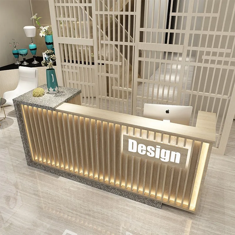 Zero Moq One Piece Customized Luxury Reception Table Google Reception Table Front Desk