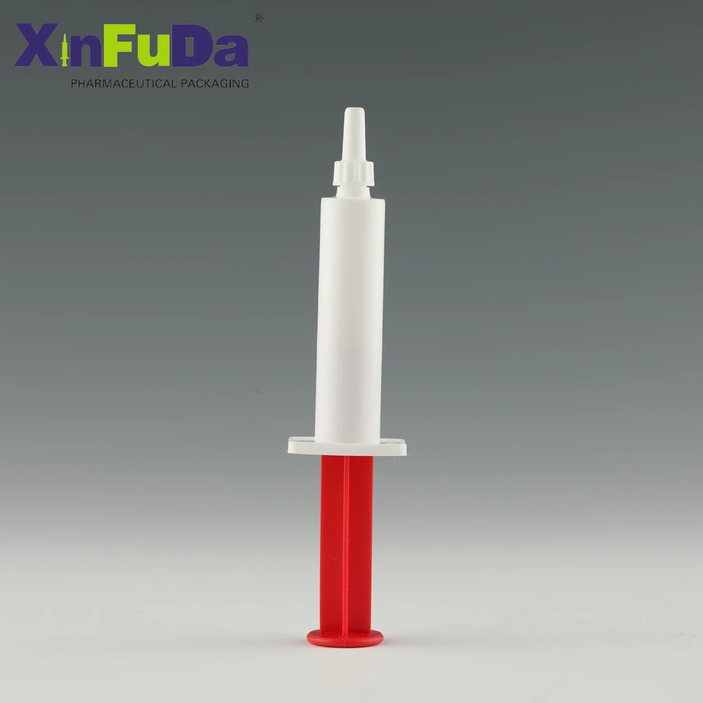 cheap long tip 10 cc glue dispenser injecting syringe three part 10ml color plunger syringe for packaging cow mastitis medicine