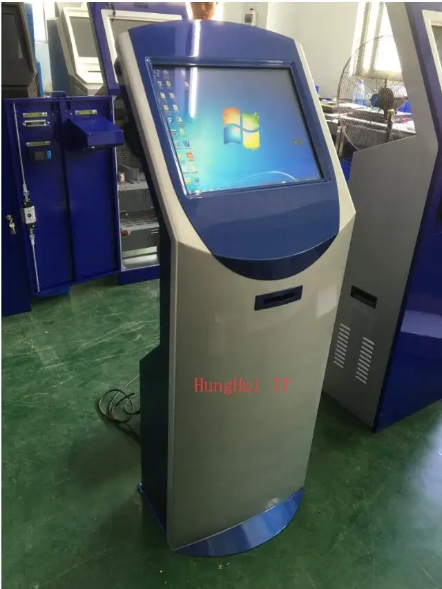 Ticket issuing kiosk queue management system machine for bank and hospital