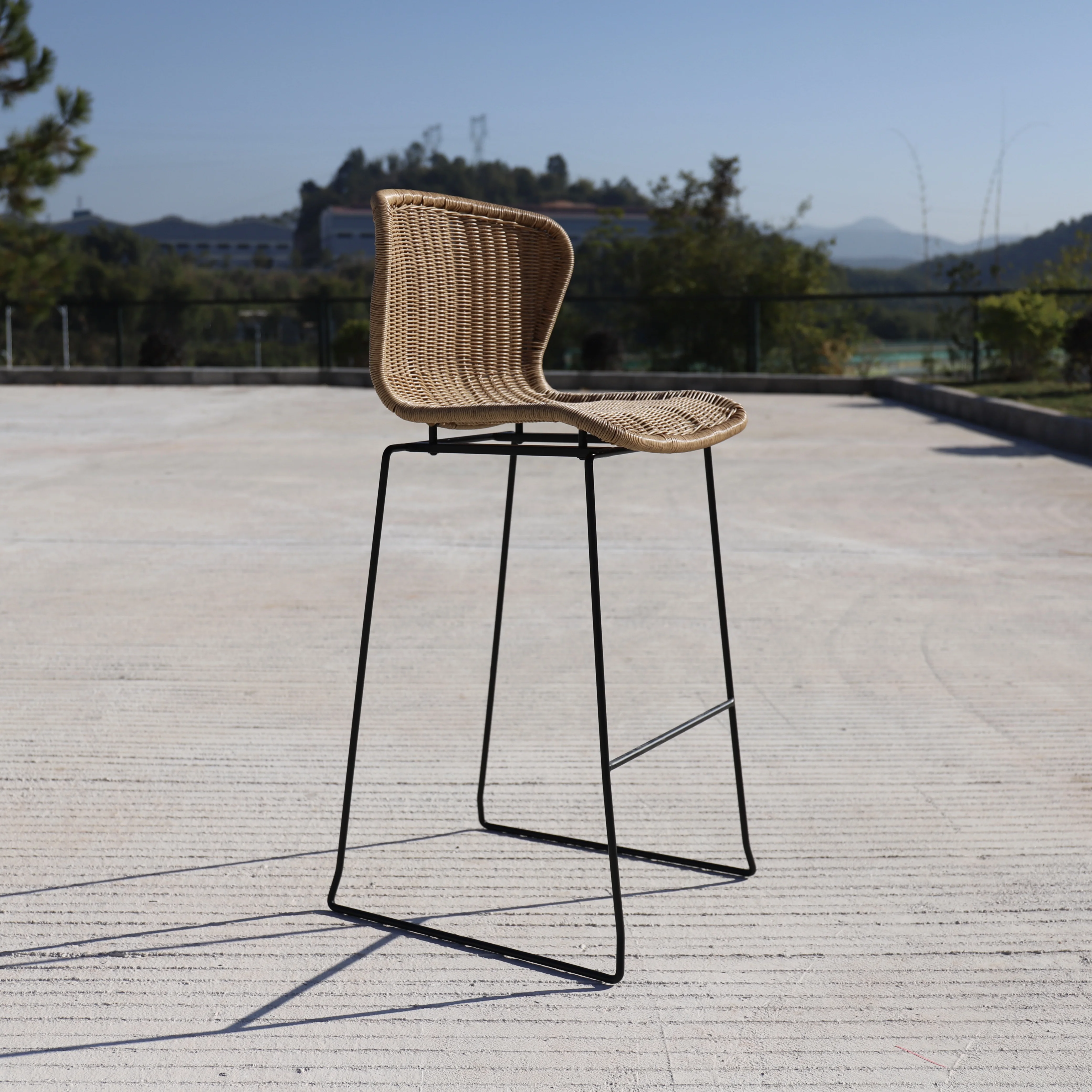 MCI Hot Sale Outdoor Garden Wicker Rattan Dining Lounge Stool Chair For Sale