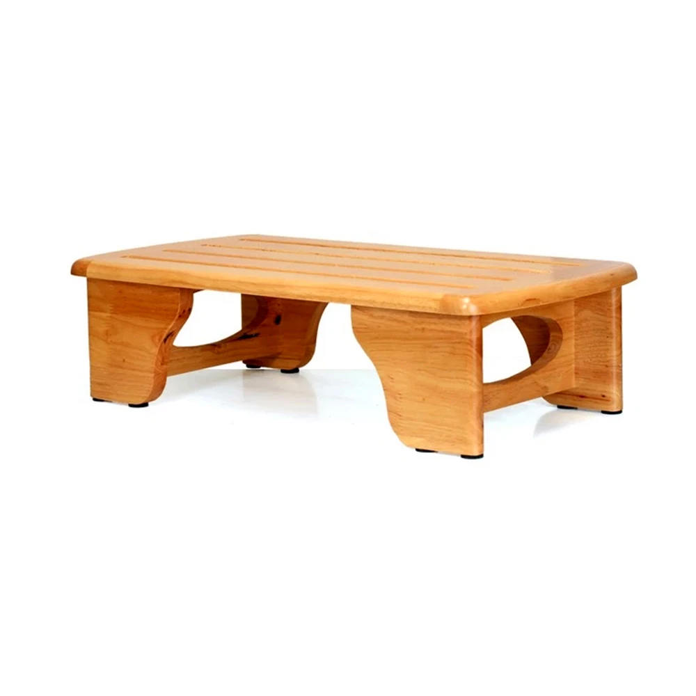 oak wood Toilet Step Stool Squat Stool